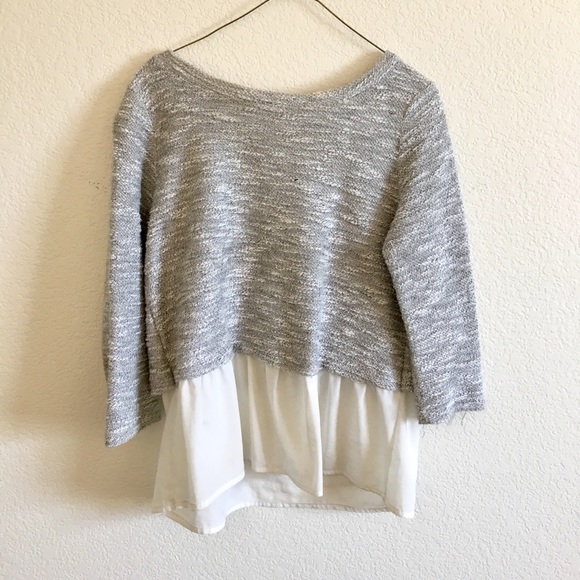 Anthropologie Tops - Anthropologie Slub Knit Layered Blouse